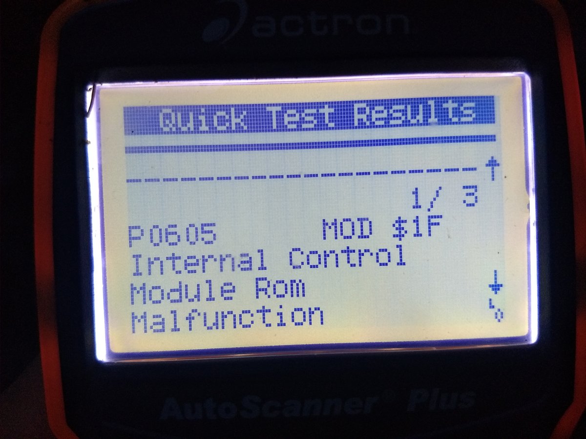 P0605 code on a 1999 V70 XC
