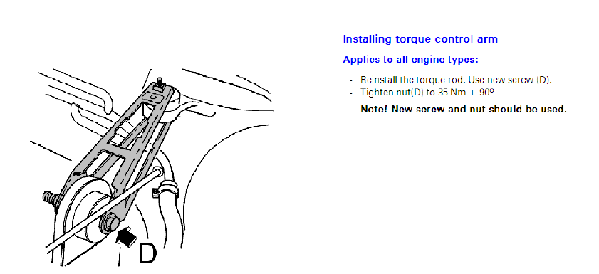 Upper Torque Arm replacement
