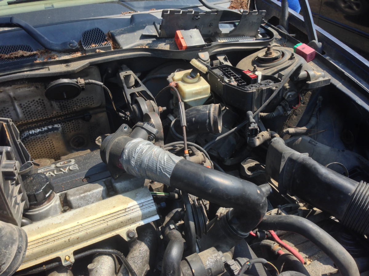 MAF duct taped to intake, bypassing the turbo