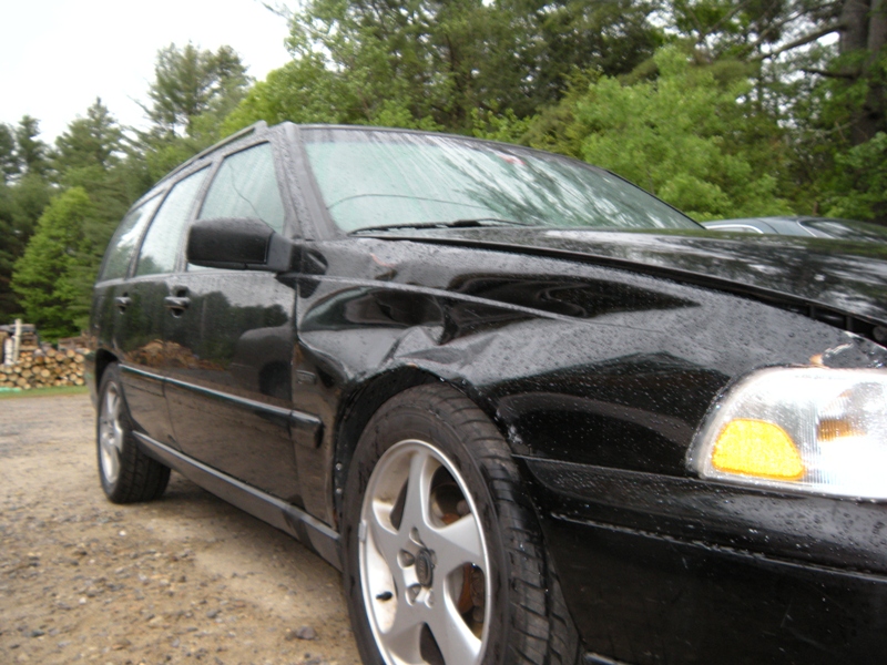 Some old dude backed into me while I was walking towards the store, with his tail gate down in a truck.  Bit of a rough ride in windy weather.