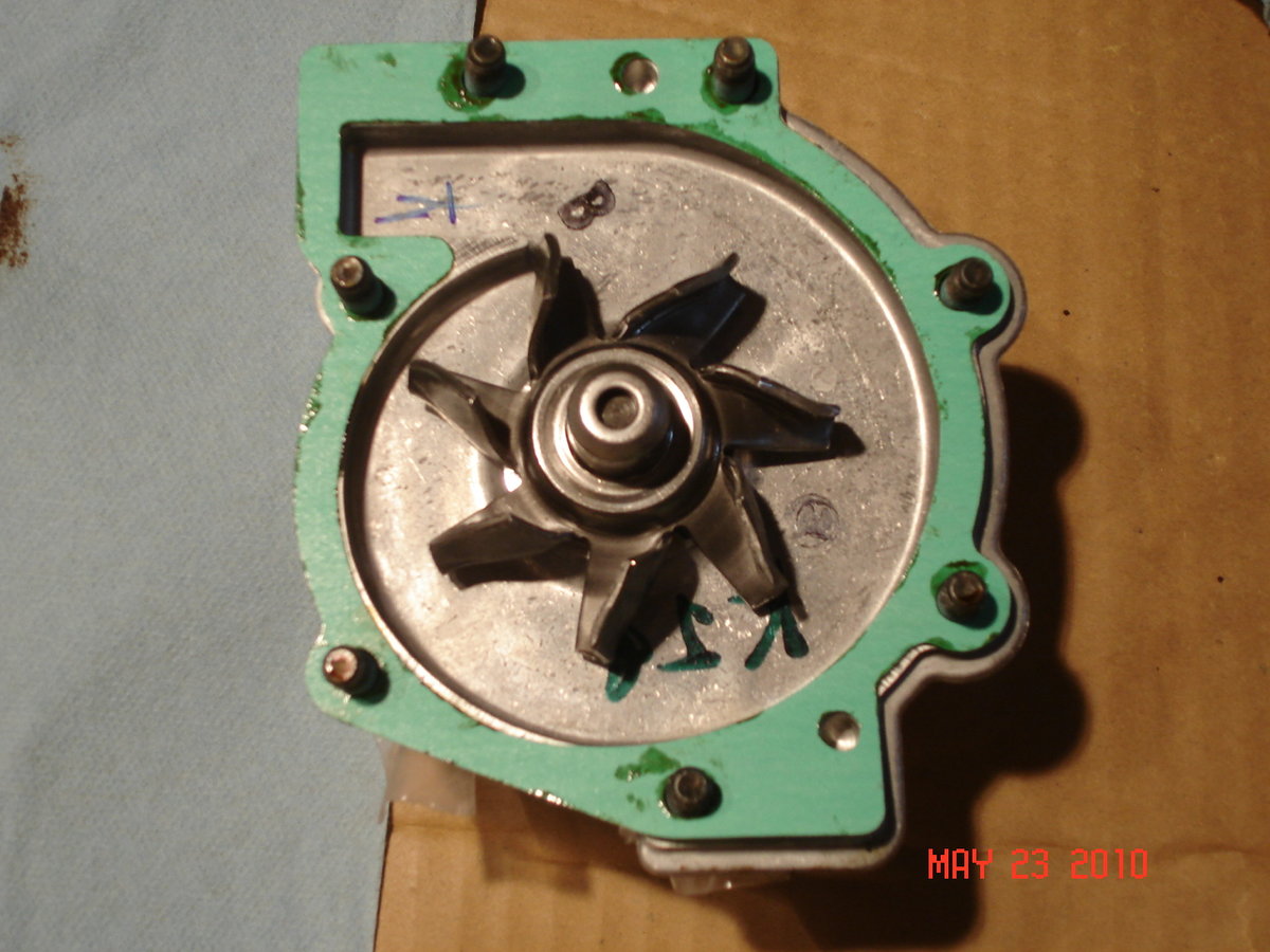 Install gasket on water pump.