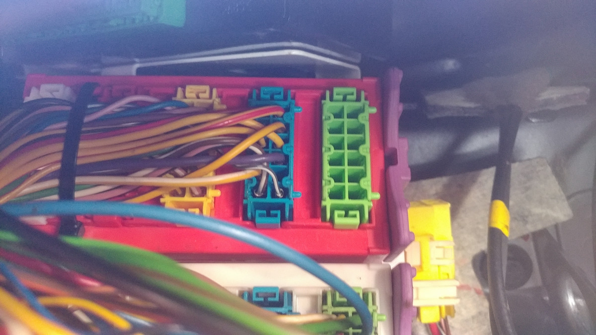 Bright green wire harness