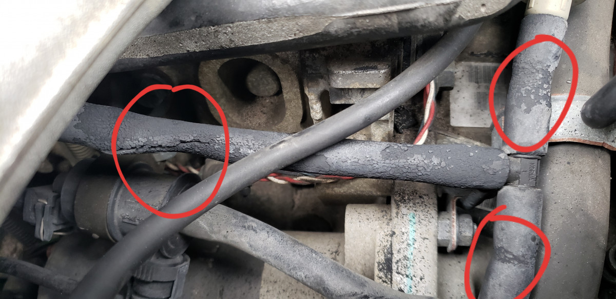 Vac lines around intake.