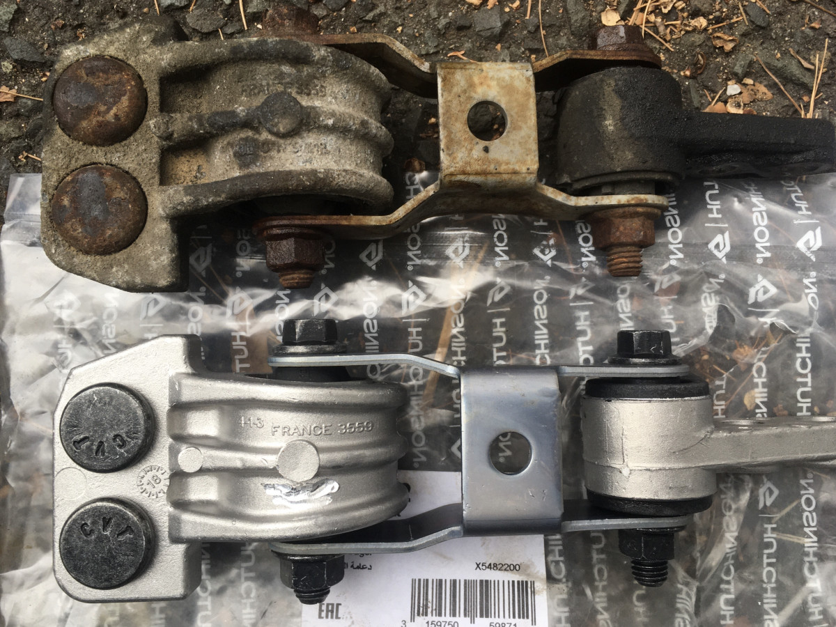 OE and Hutchinson transmission mounts for ‘00 V70