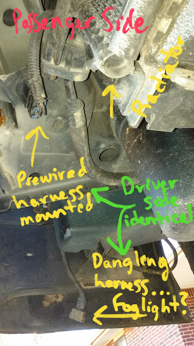 Passenger side under car