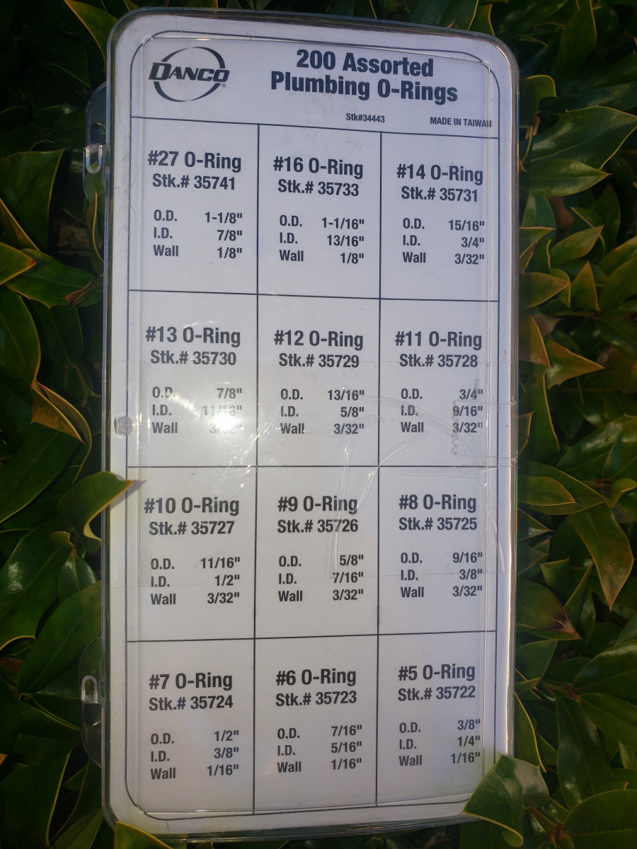 random sizes plumbing o-rings