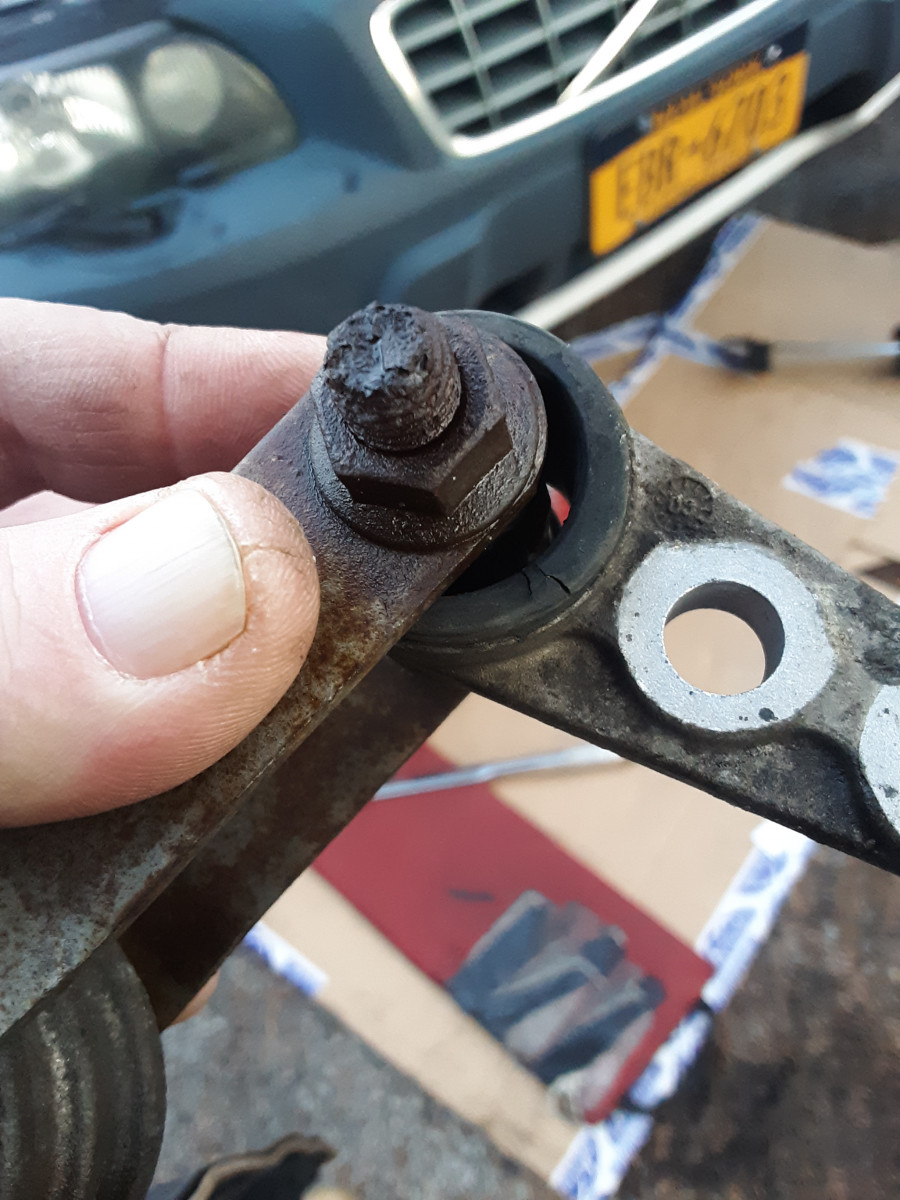 Torque mount bushing was totally gone.