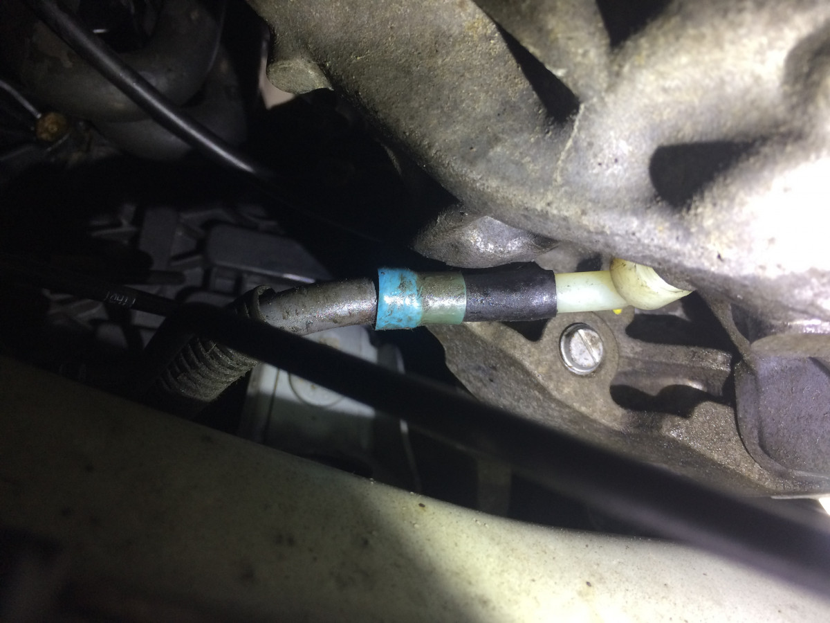 Plastic tube close-up, maybe not seated, circular clip removed