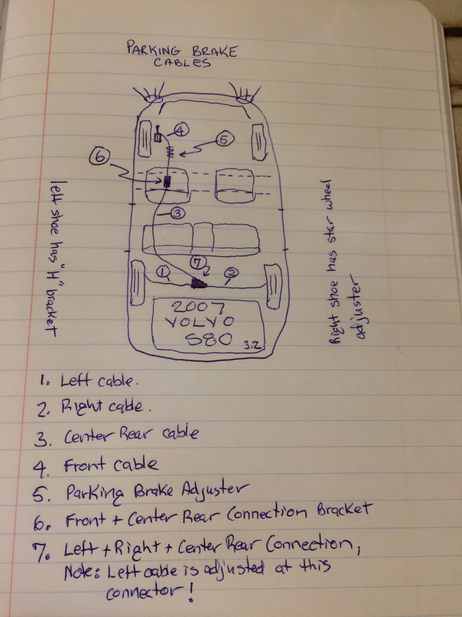 2007 S80 Parking Brake Cable Diagram