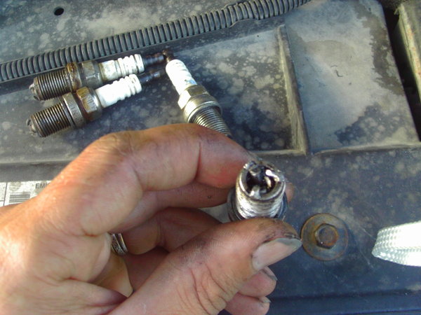 spark plug crushed