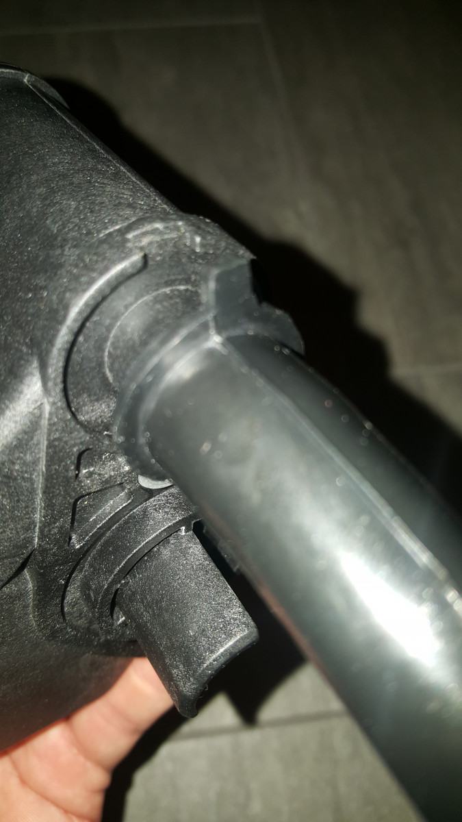 Matched tab to notch on PCV