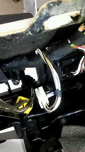 melted foam on the main part of the dashboard