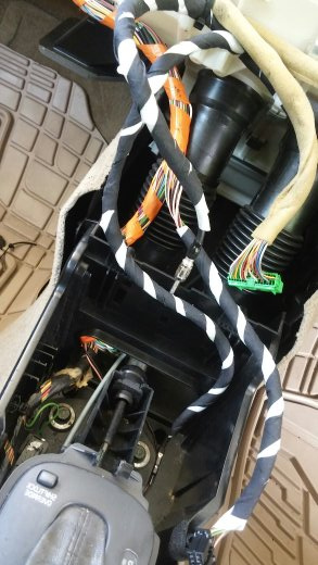 center console harness after repair