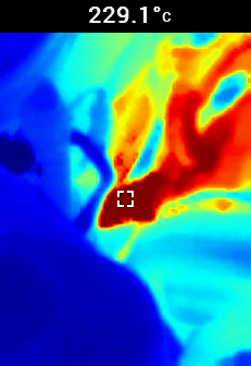 Temperature of the exhaust line for fun