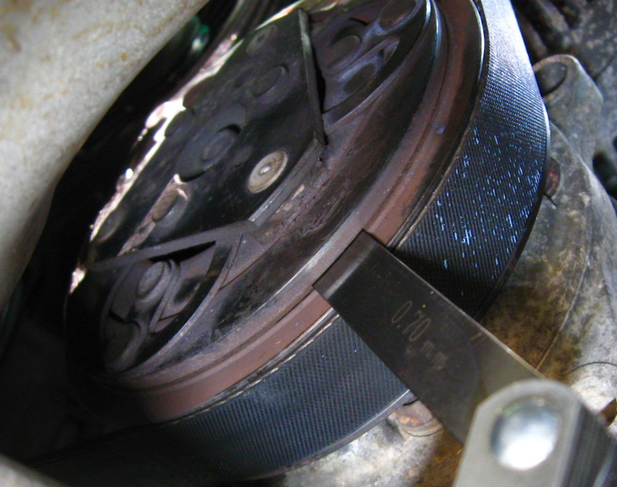Out of spec gap on the AC clutch