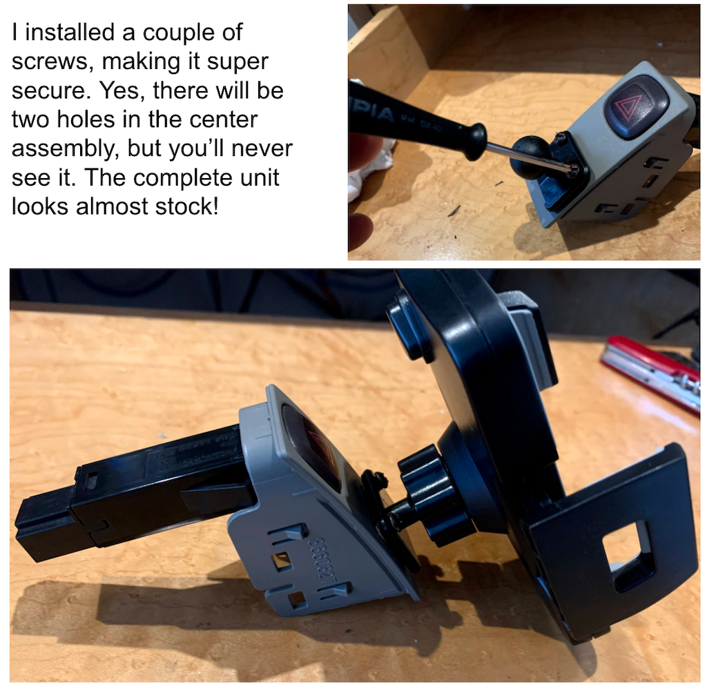 Super securing the mount.