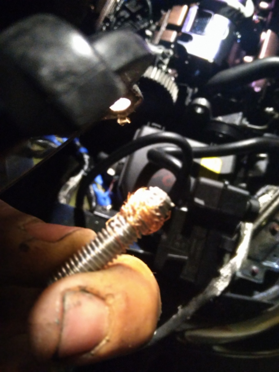 wrapped stud with copper wire