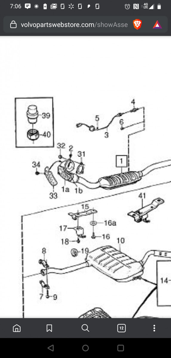 Diagram (junky one) of exploded view exhaust.