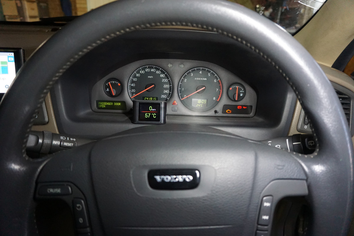 OBD2 coolant speed battery rev alarm and display