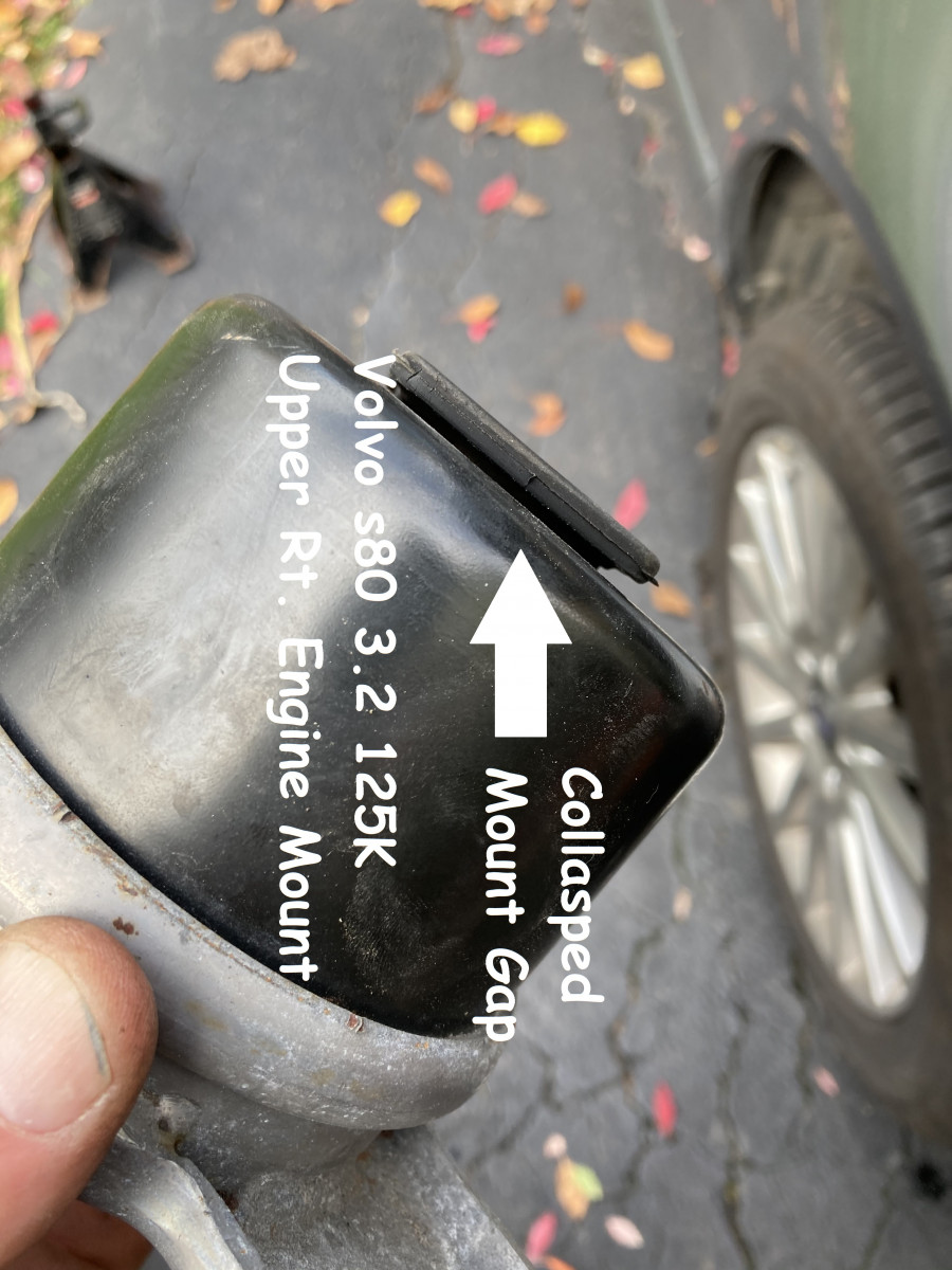 Original mount at 125k Miles. Compressed gap.