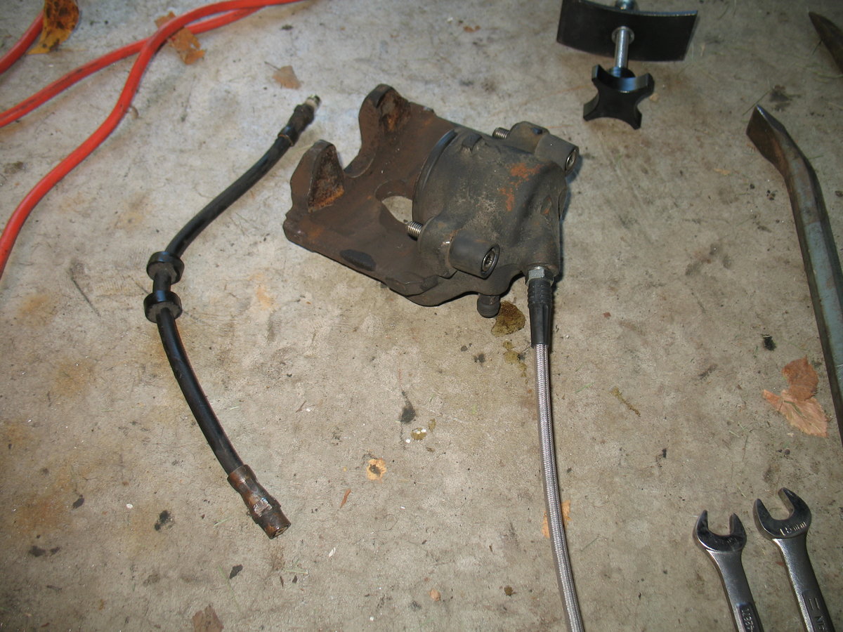 Attach the Flex Hose to the Caliper First