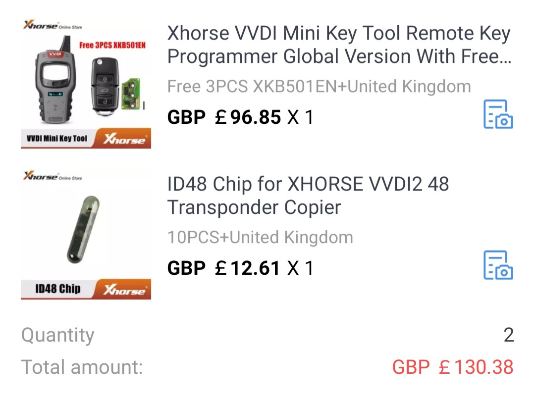 Vvdi mini with remotes