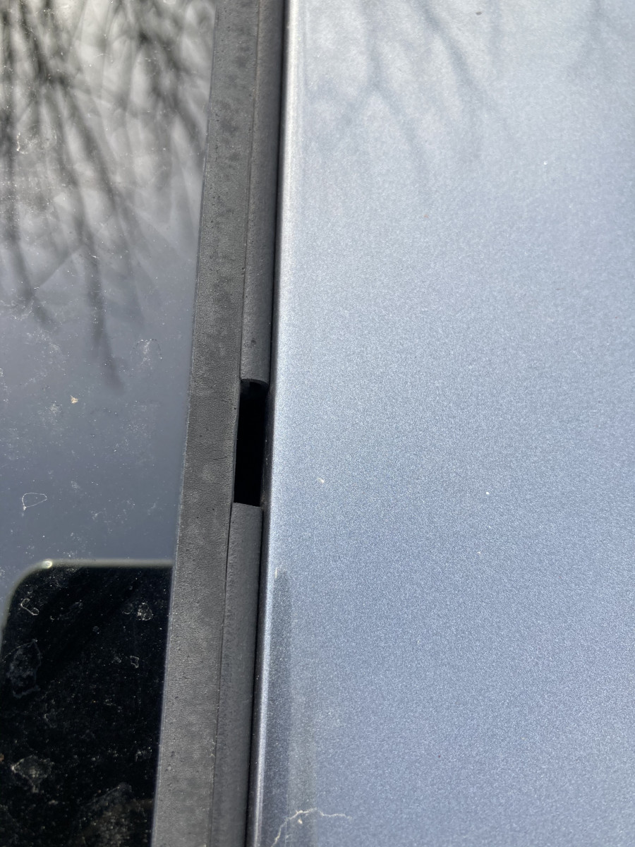 Approximately 3/8 of an inch gap