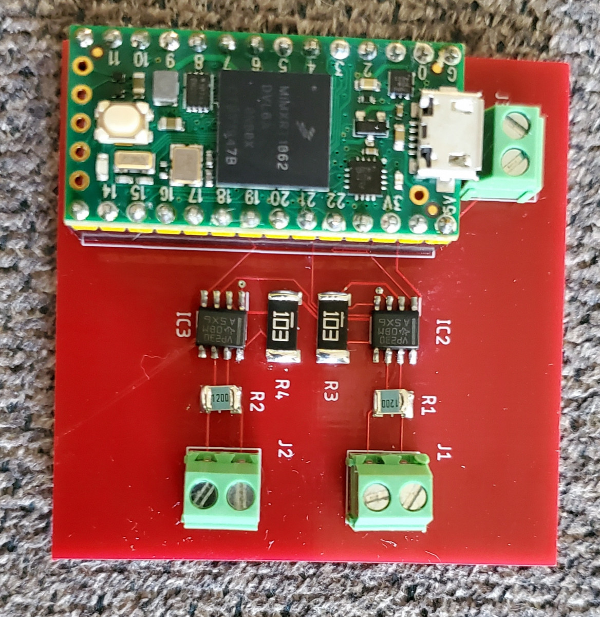 Photo of assembled board