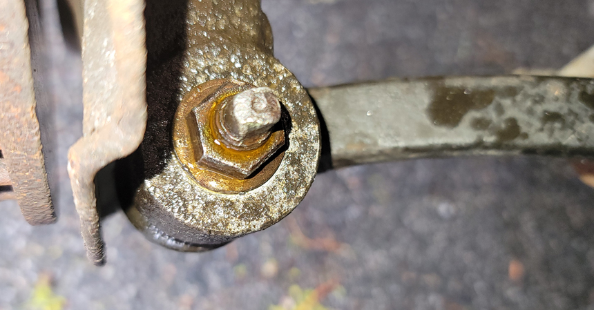 left front outer tie rod to steering knuckle