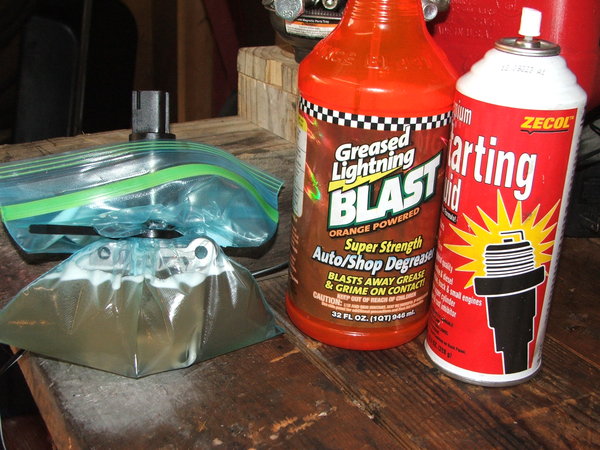 Solenoid immersed in degreaser