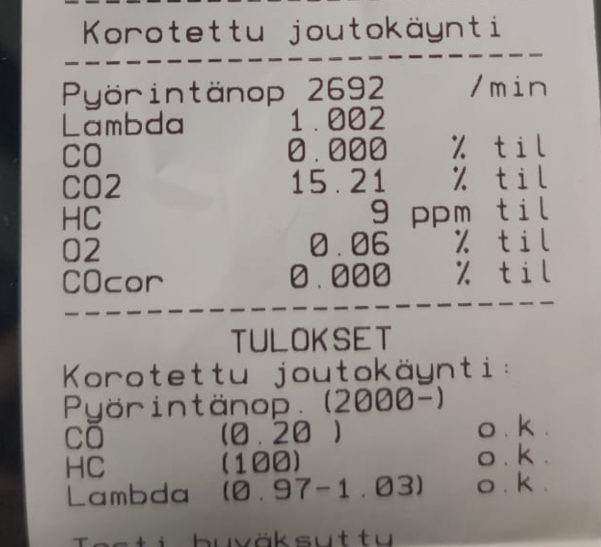 Emmission measurement