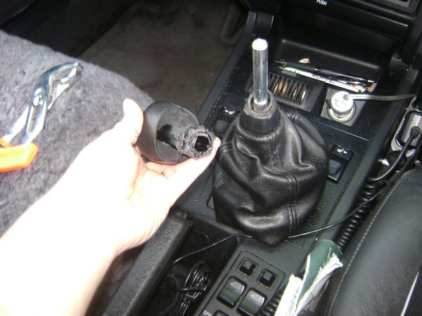 Gear shift knob removed.