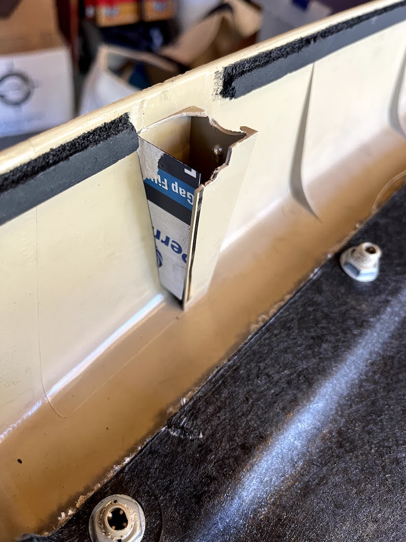 Making a template for the wood piece.