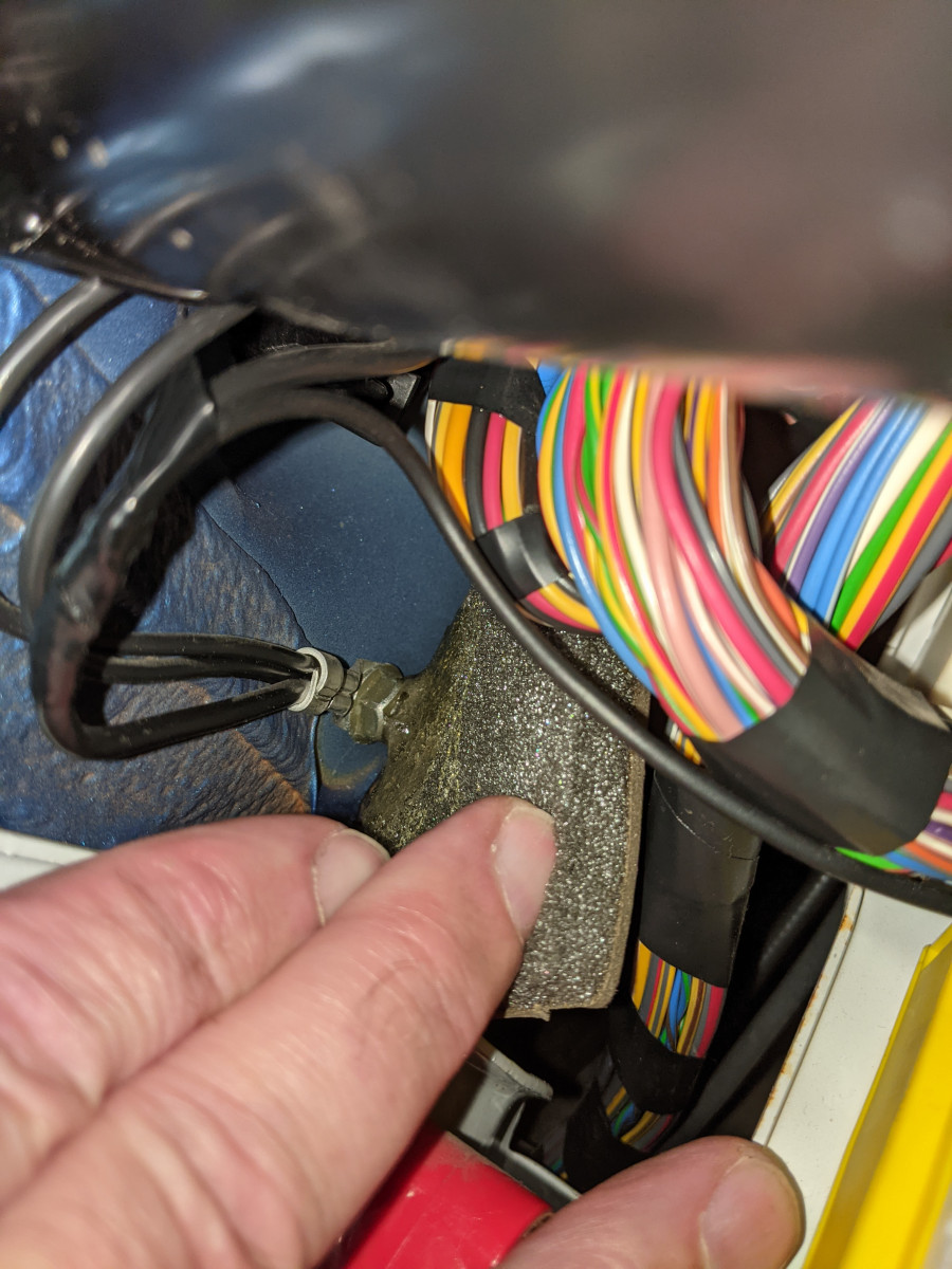 LS ground under dash on inner fender