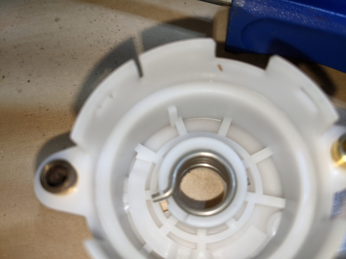 Interior of cover - spring return