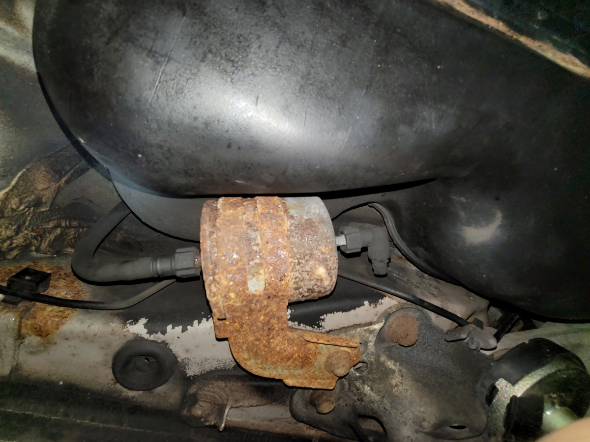 PEM not next to fuel filter.