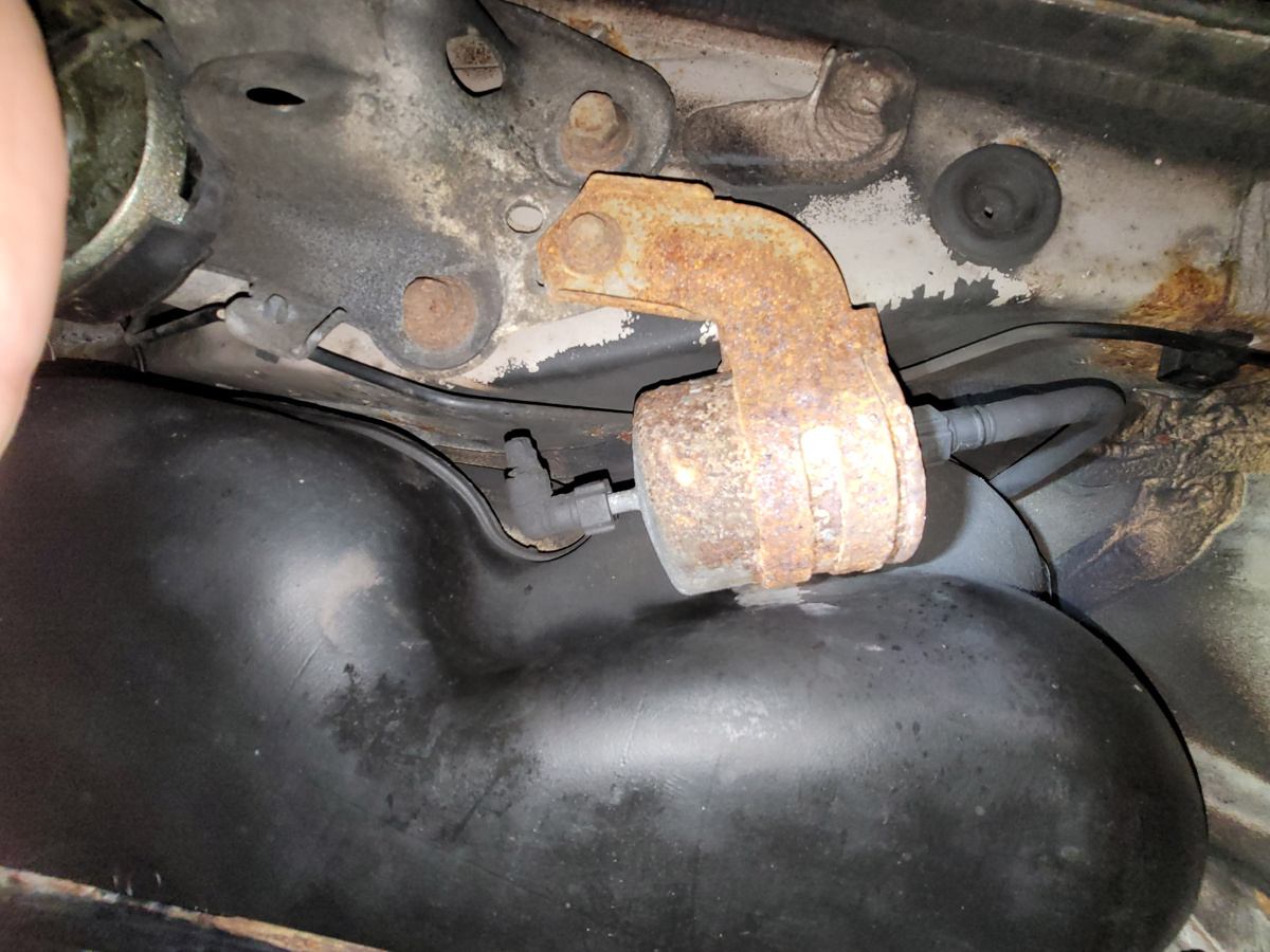 PEM not above fuel tank.