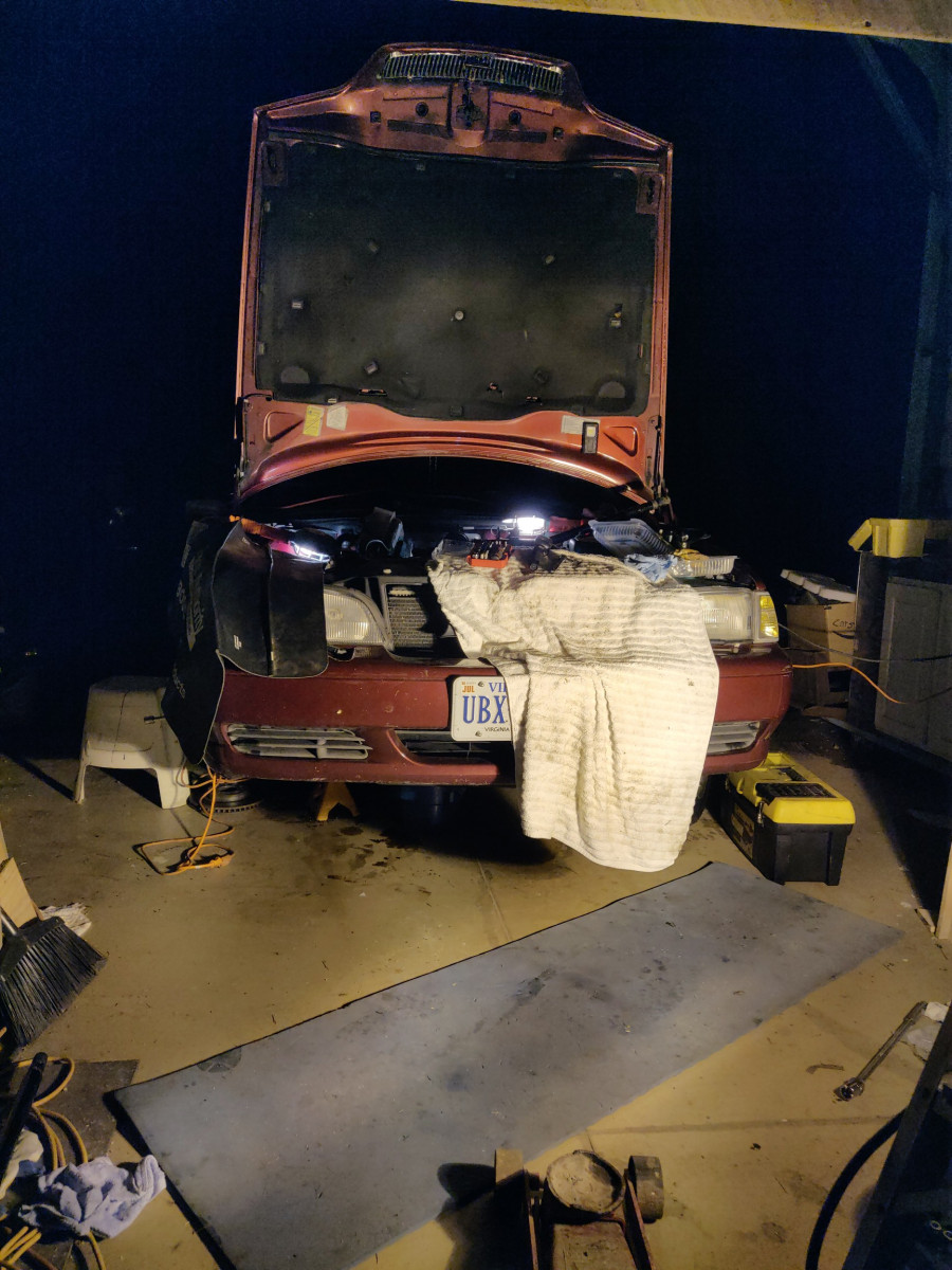 Working into the night......