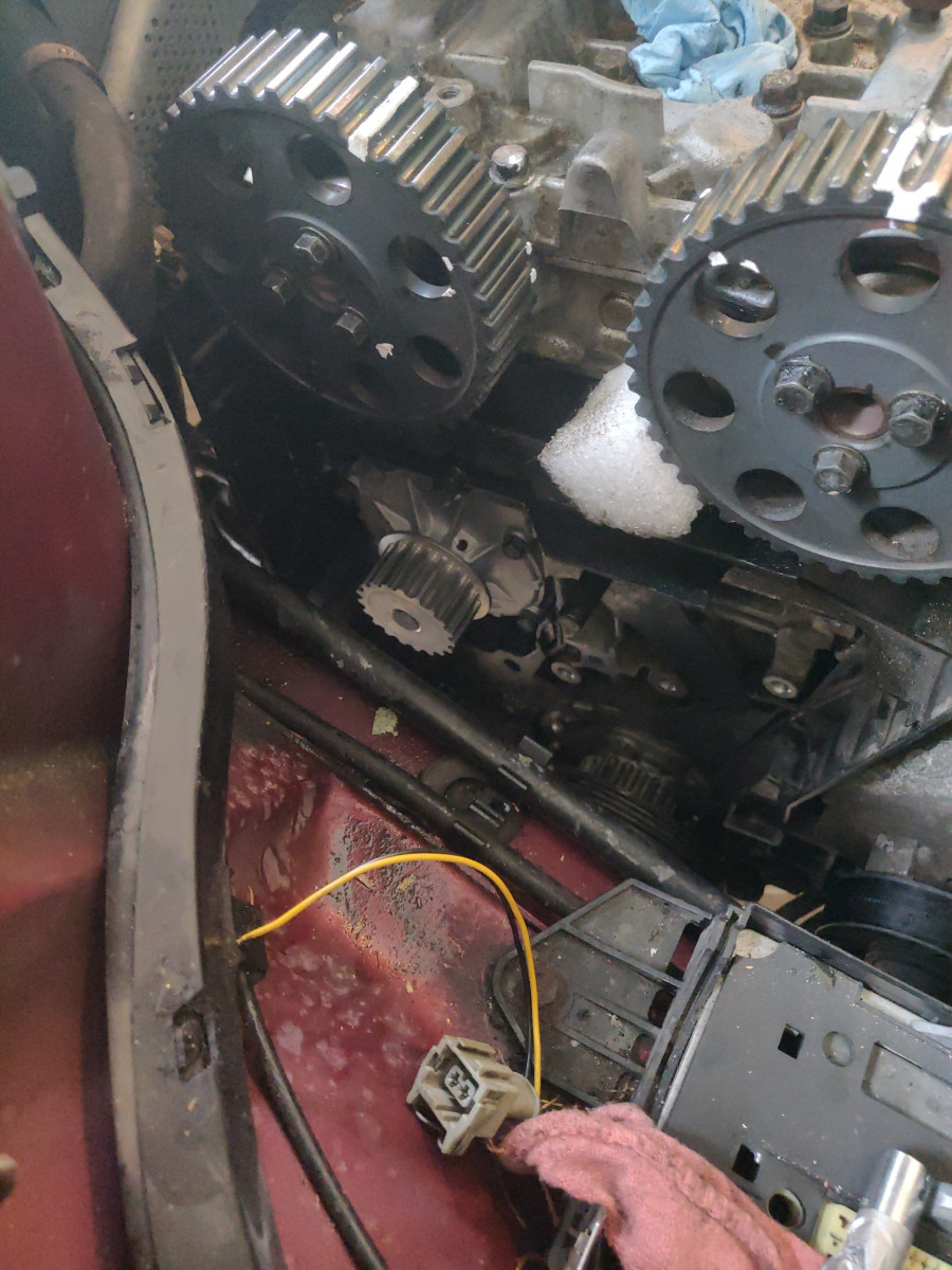 Water pump installed