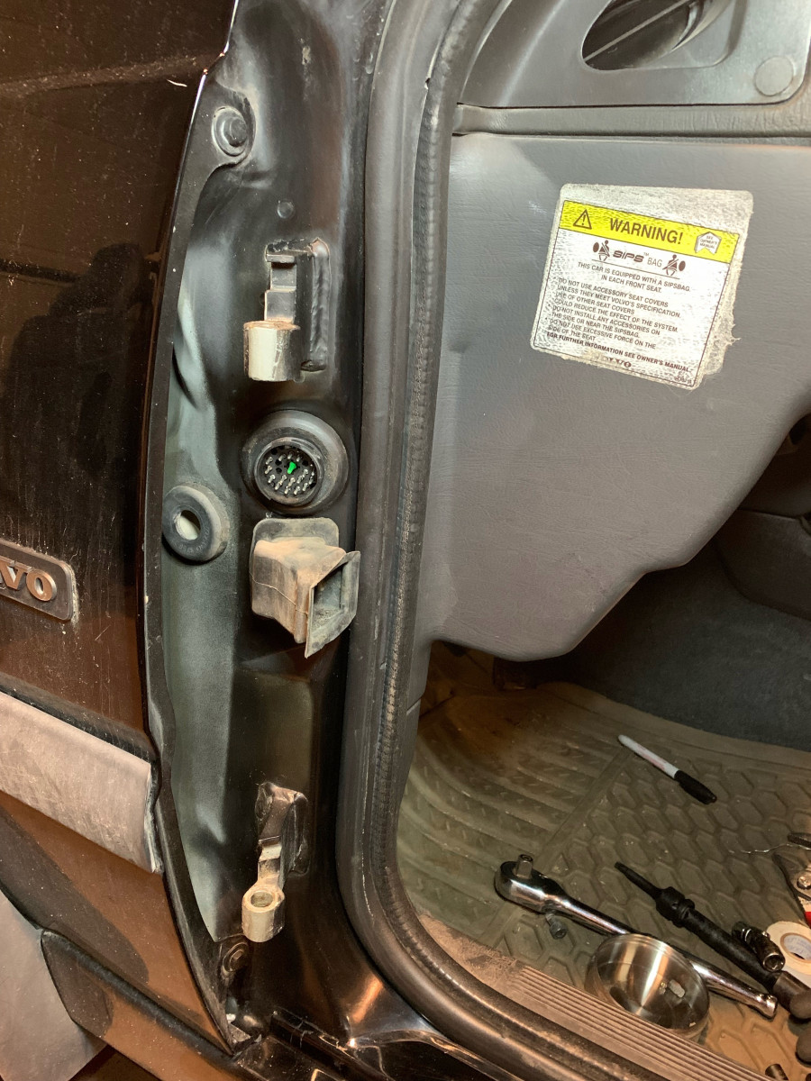 rubber pieces installed