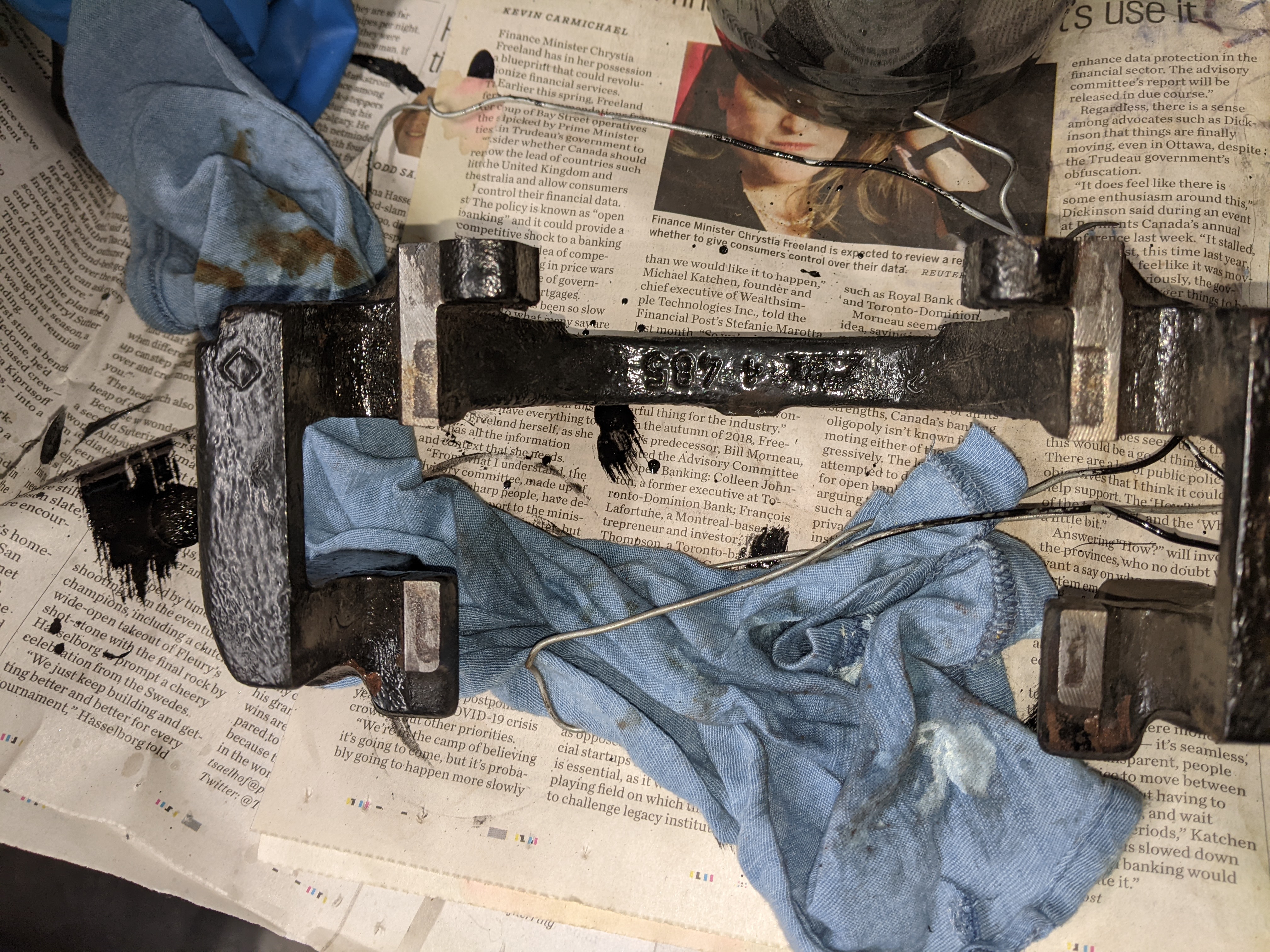 Worn caliper bracket