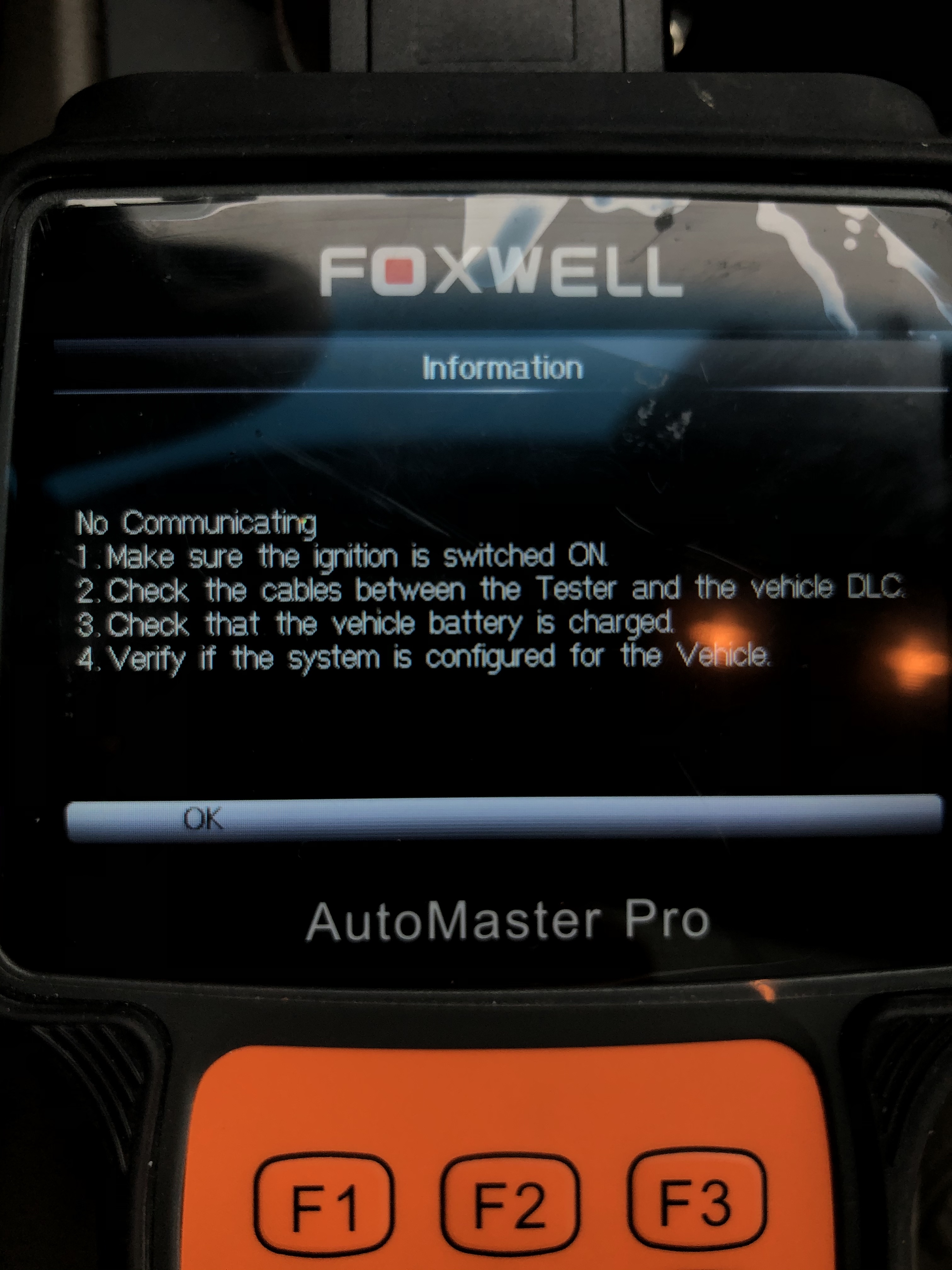 ECM no coms Foxwell
