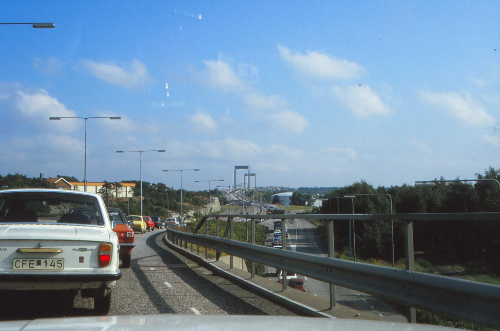Bridge going into Gothenburg.  Obvious Volvo content