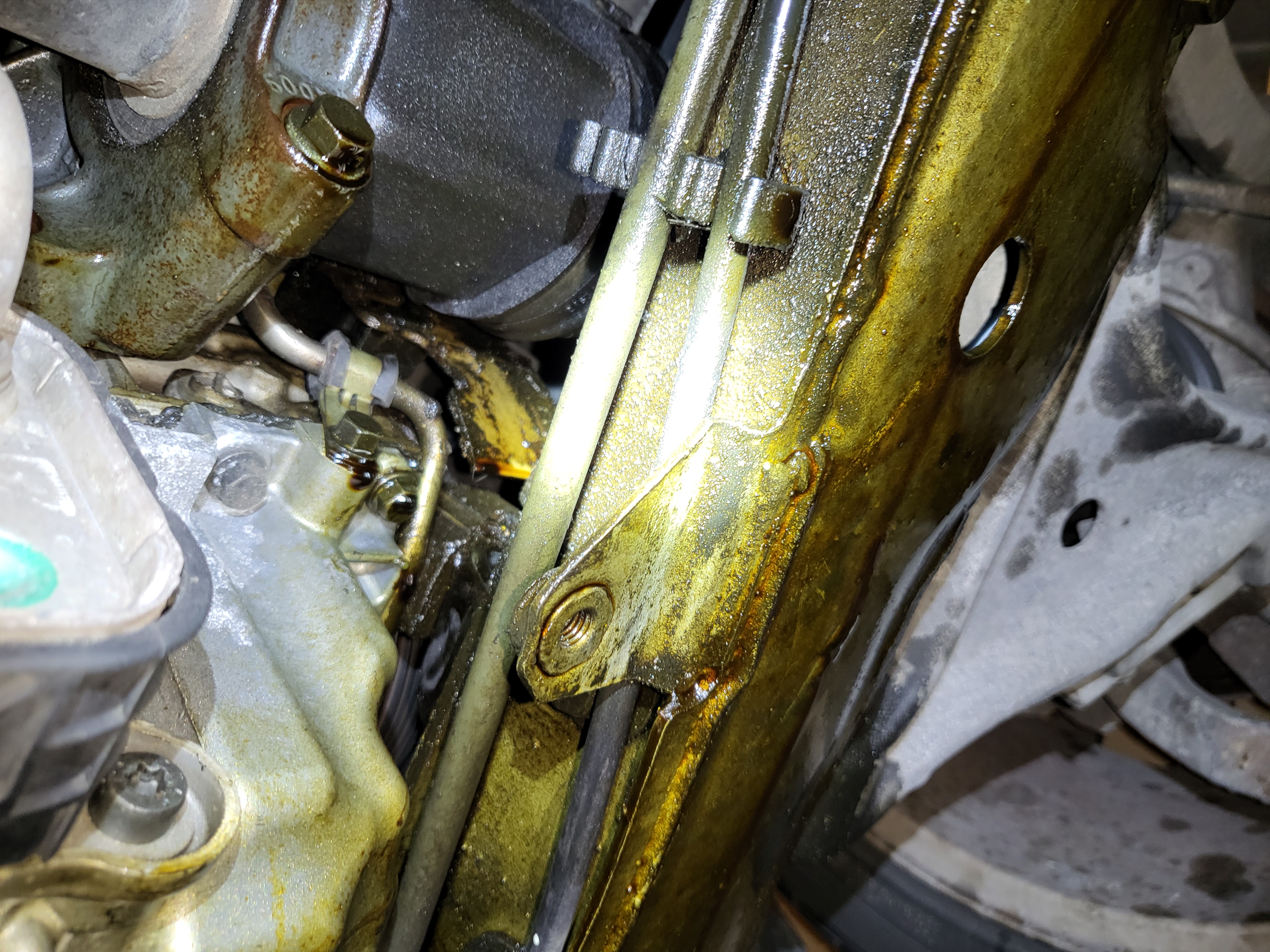 Dropped down all over my suspension and then my floor!