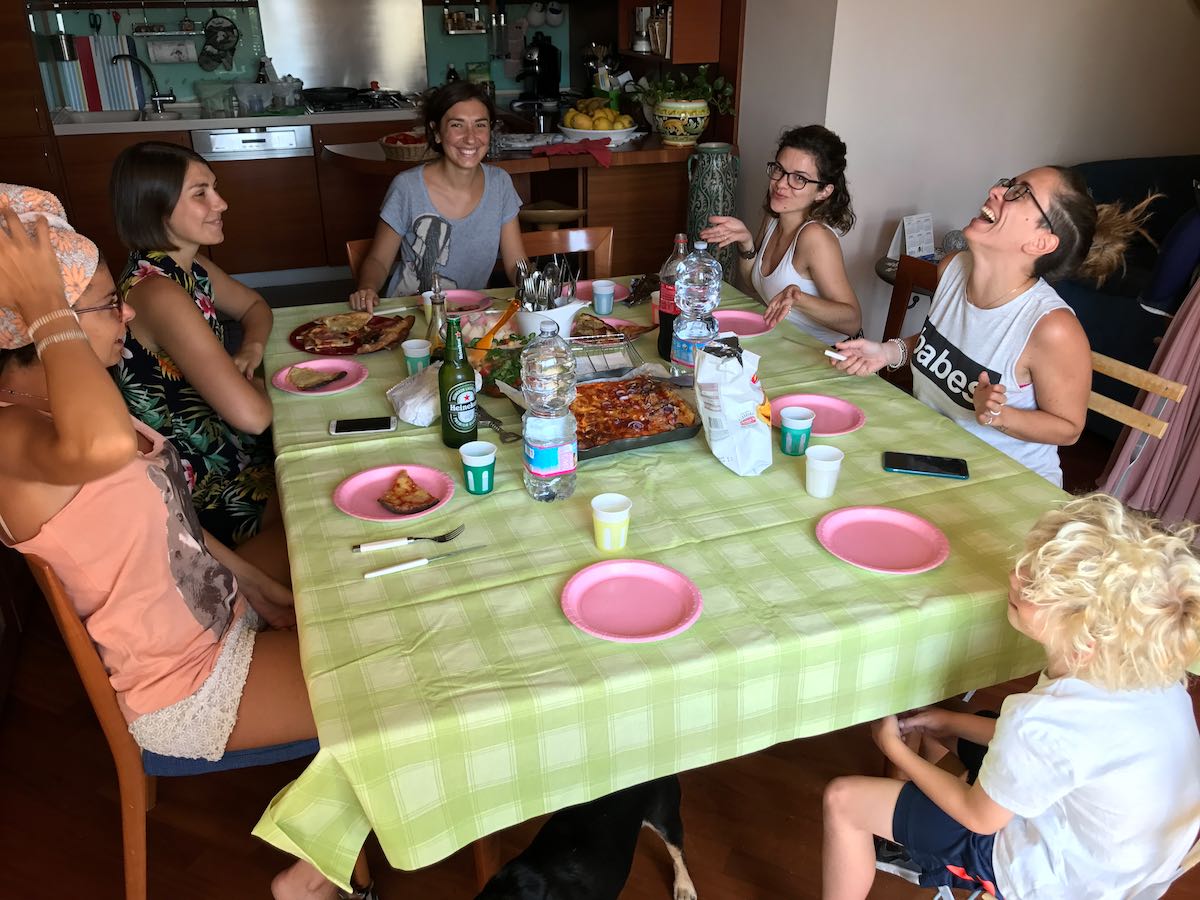 lunch with the Italian neighbors (!!)
