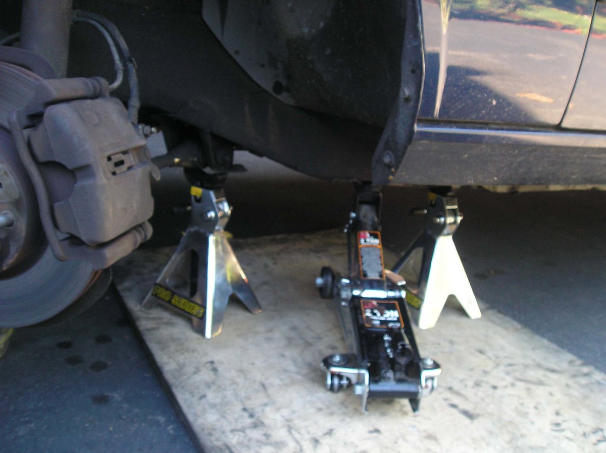 Use multiple jack stands