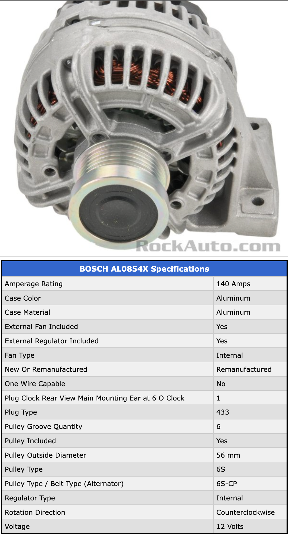 AL0854X specs (05+ ecu controlled)