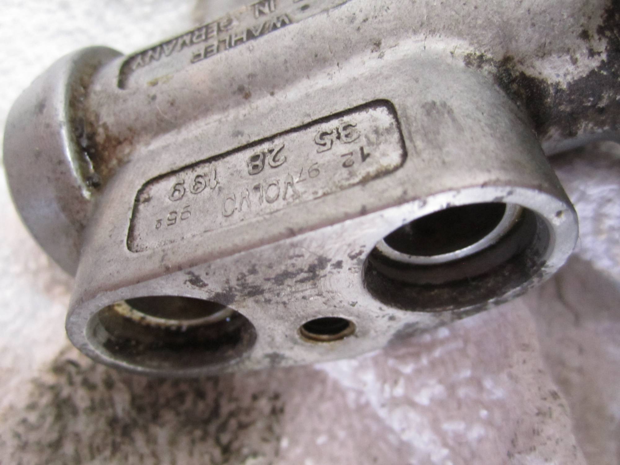 Dried hard oil residue