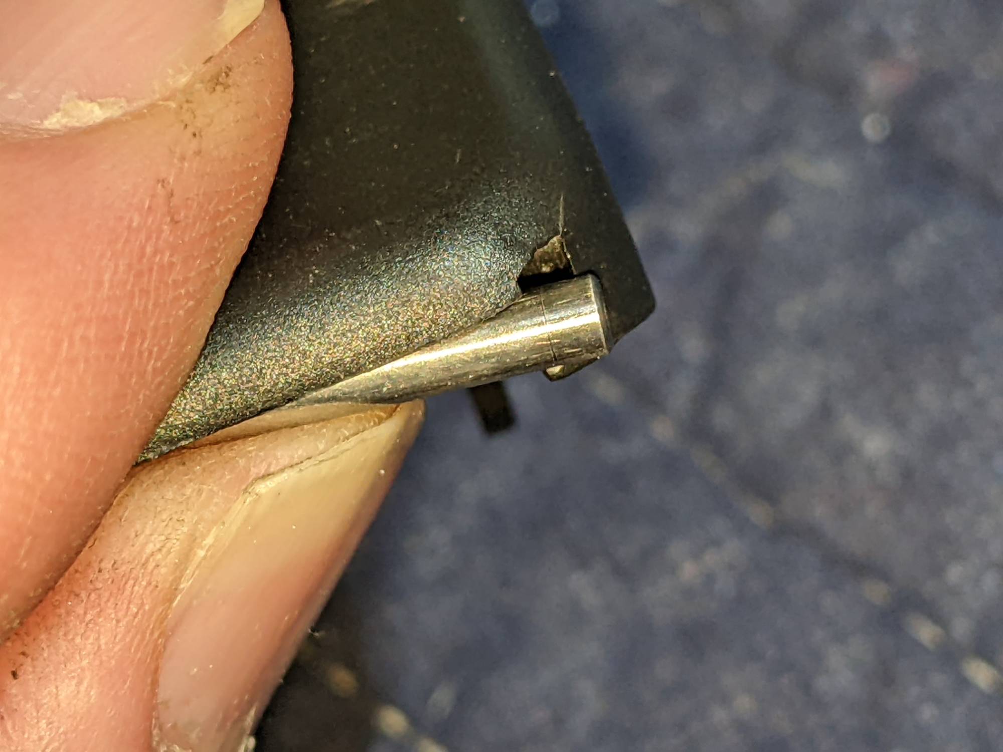 New knob and pin is too long