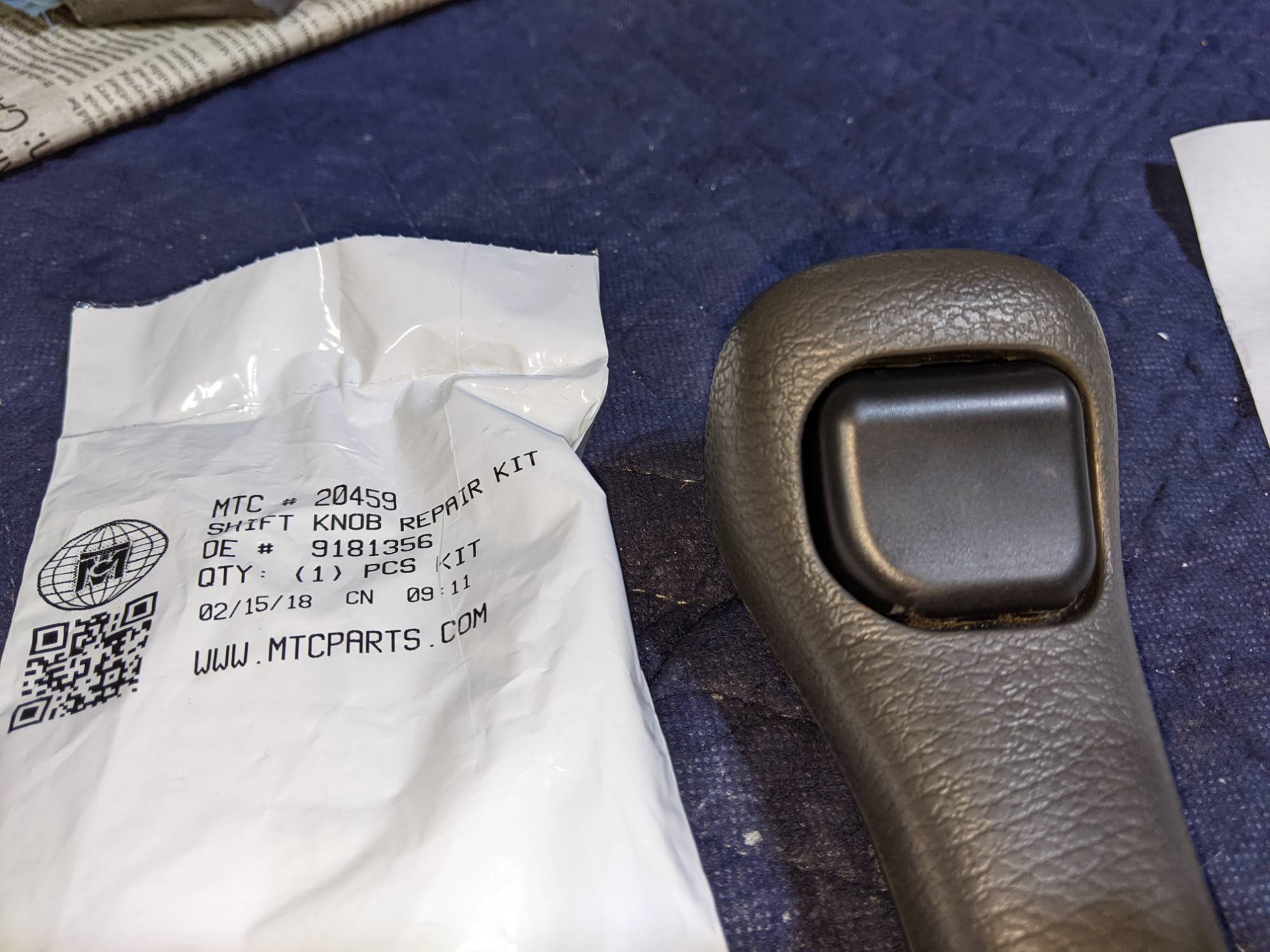 Finished button repair